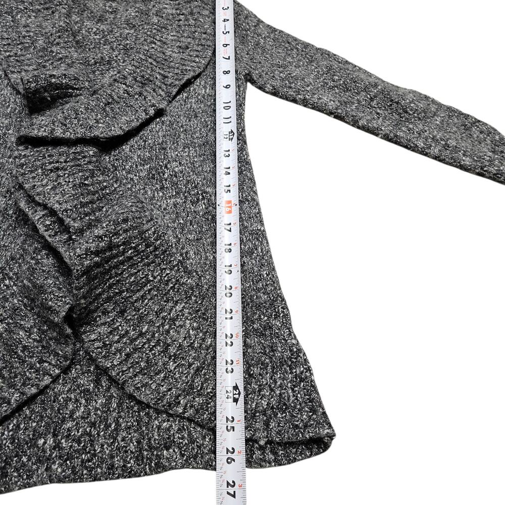 Y2k Knit Cardigan Sweater Ruffle Minimalist Office Siren Banana Republic- Small - Picture 6 of 7
